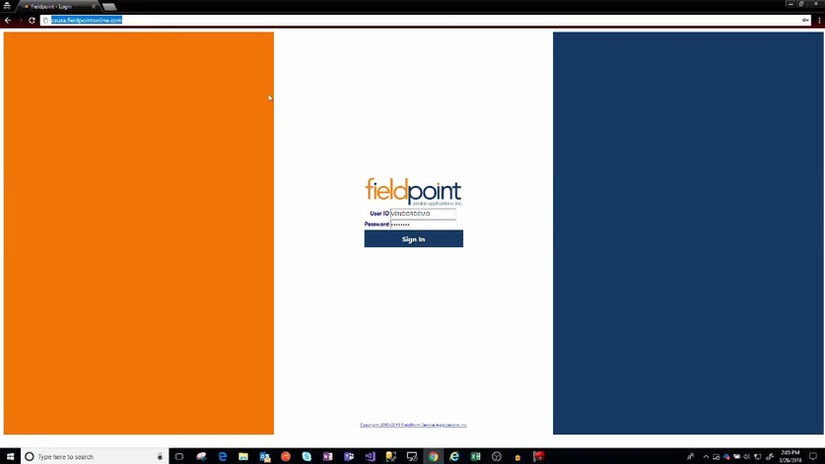 1   Login to Fieldpoint